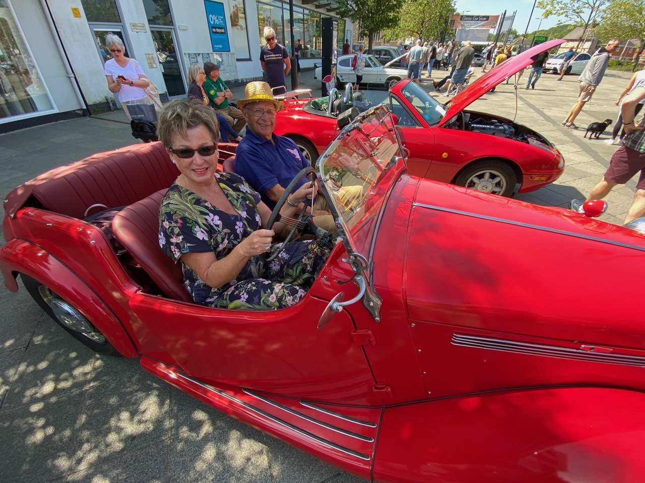 Classic cars add extra sparkle to a sunny day in Newton